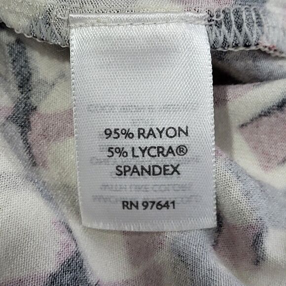 J Jill Top Tunic Womens  Size XL Pullover Stretch 3/4 Sleeve V-Neck Geometric - Picture 9 of 11